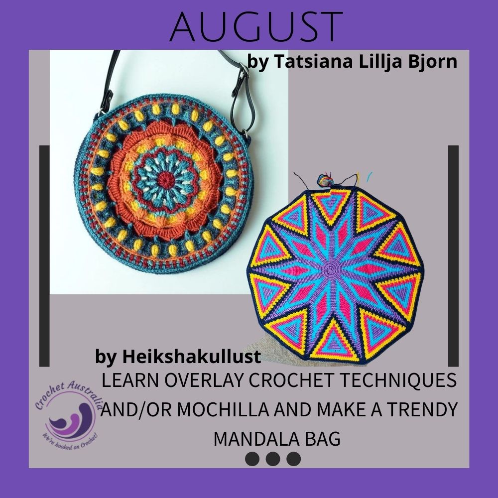 august crochet mandala bag workshop