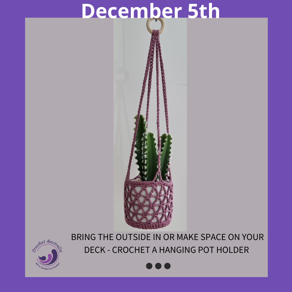 crochet a hanging pot plant holder december