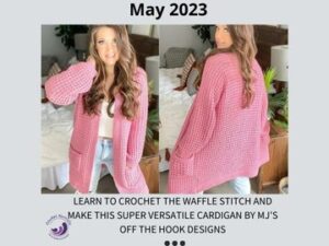 crochet waffle stitch cardigan may