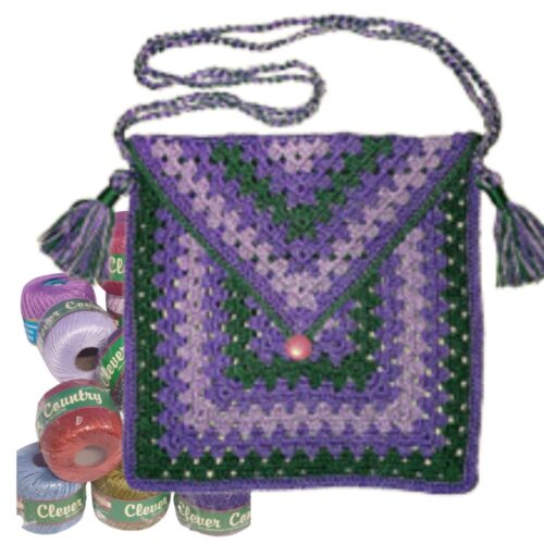 crochet granny square bag kit